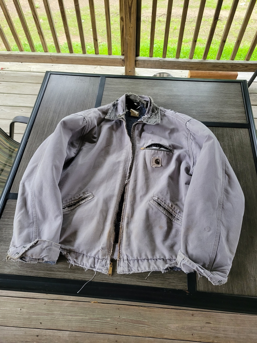 Carhartt Men's Gray Canvas Work Jacket